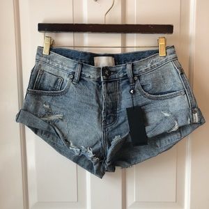 Blue jean shorts